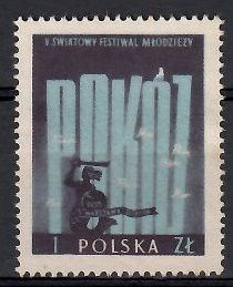 Znaczek Polska 1955 Mi 927 Fi 783B Bez kleju ( * )