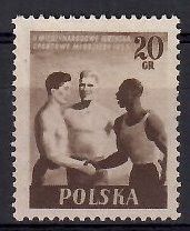 Znaczek Polska 1955 Mi 934 Fi 790B Bez kleju ( * )