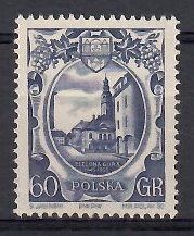 Znaczek Polska 1955 Mi 944 Fi 800 Bez kleju ( * )