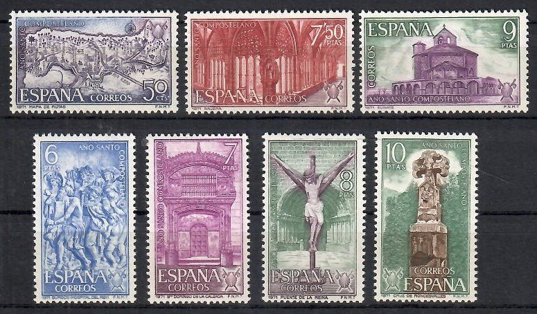 Znaczek Hiszpania 1971 Mi 1942-1948 Czyste **