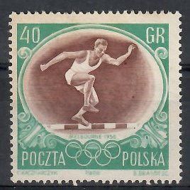 Znaczek Polska 1956