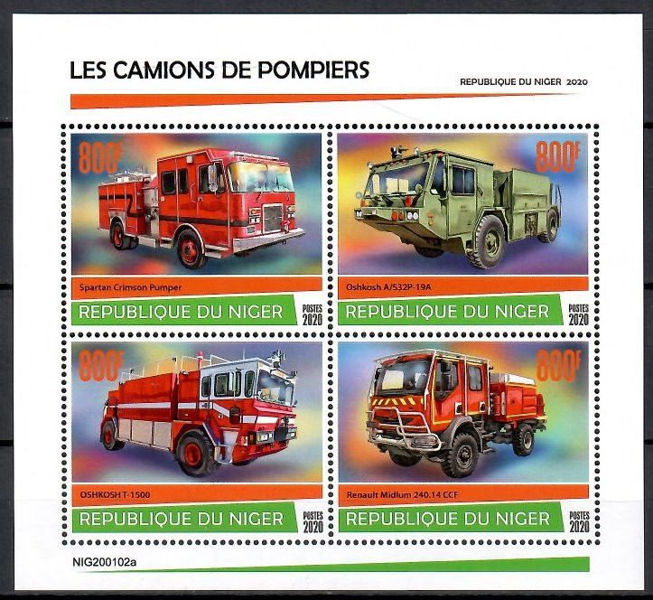 Znaczek Niger 2020 Mi ark 7151-7154 Czyste **