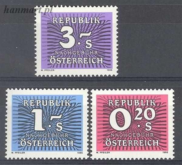 Znaczek Austria 1986 Mi por 261-263 Czyste **