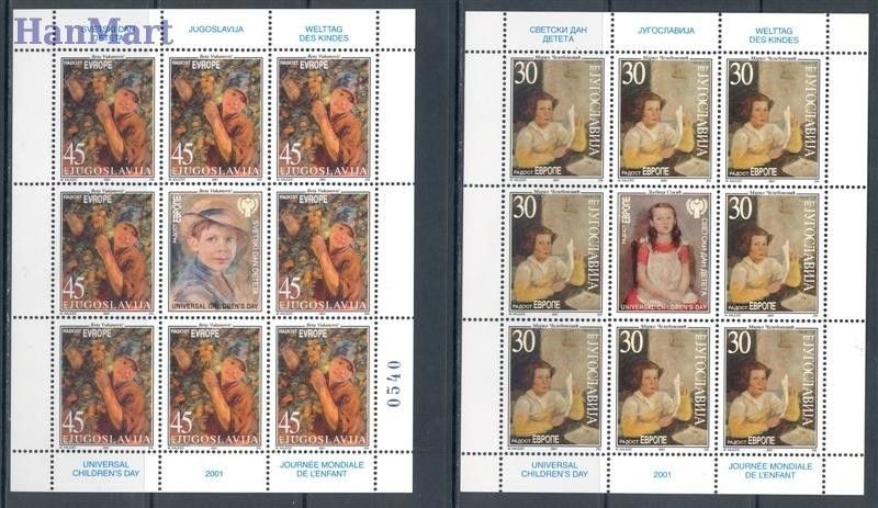 Znaczek Jugosławia 2001 Mi ark 3042-3043 Czyste **