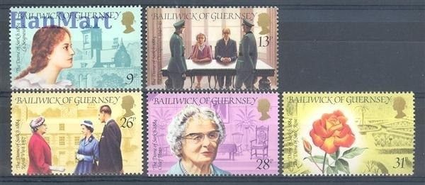 Znaczek Guernsey 1984 Mi 279-283 Czyste **