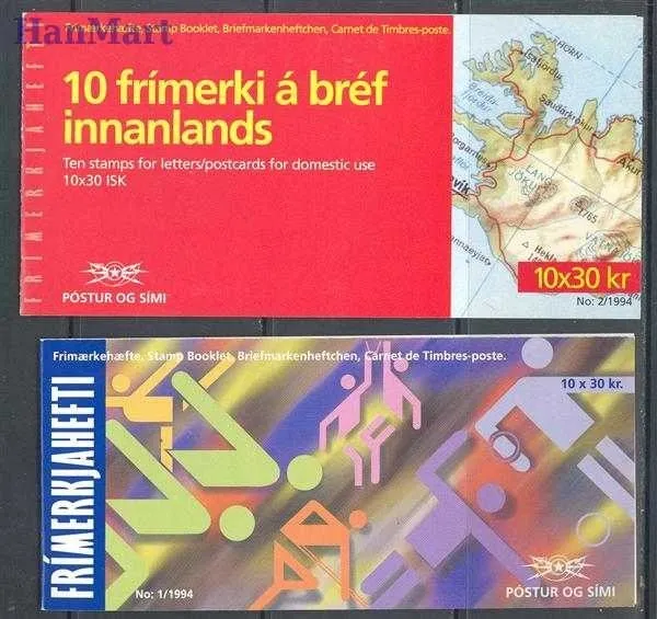Znaczek Islandia 1994 Mi mh 798-799 Czyste **