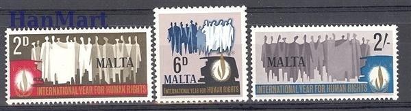 Znaczek Malta 1968 Mi 370-372 Czyste **