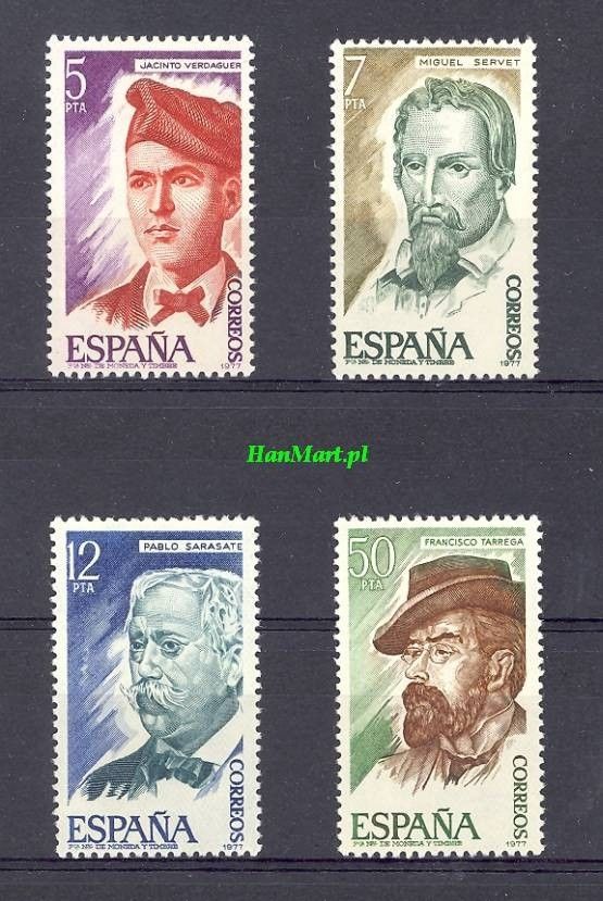 Znaczek Hiszpania 1977 Mi 2284-2287 Czyste **