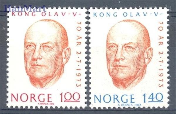 Znaczek Norwegia 1973 Mi 664-665 Czyste **
