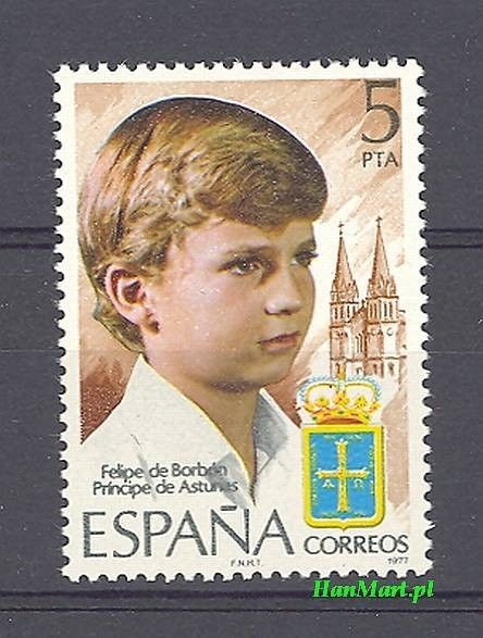 Znaczek Hiszpania 1977 Mi 2341 Czyste **