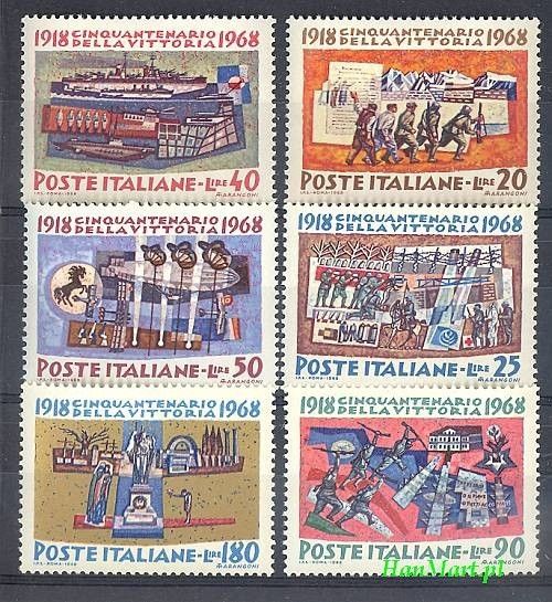 Znaczek Włochy 1968 Mi 1283-1288 Czyste **
