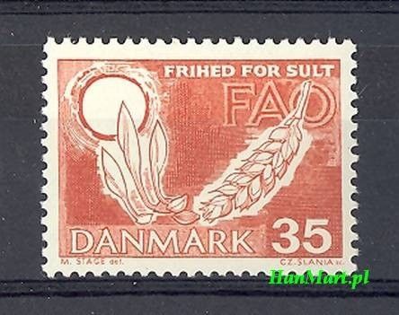 Znaczek Dania 1963 Mi 409x Czyste **