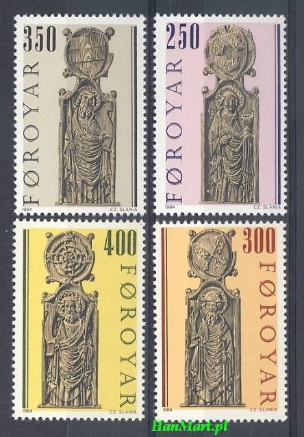Znaczek Wyspy Owcze 1984 Mi 93-96 Czyste **