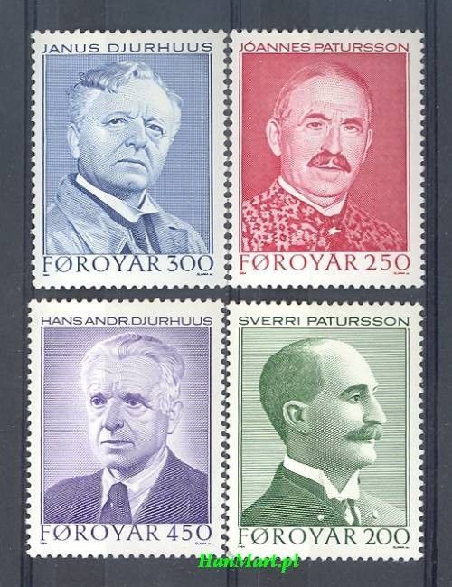 Znaczek Wyspy Owcze 1984 Mi 99-102 Czyste **