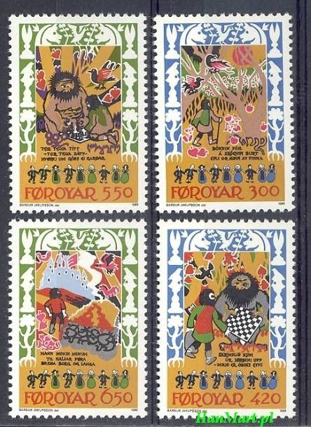 Znaczek Wyspy Owcze 1986 Mi 130-133 Czyste **