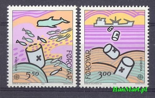 Znaczek Wyspy Owcze 1986 Mi 134-135 Czyste **