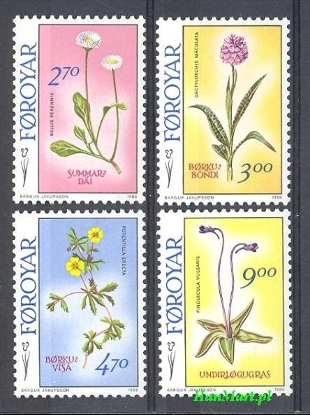 Znaczek Wyspy Owcze 1988 Mi 162-165 Czyste **