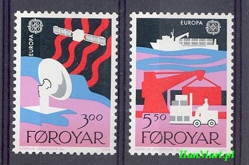 Znaczek Wyspy Owcze 1988 Mi 166-167 Czyste **