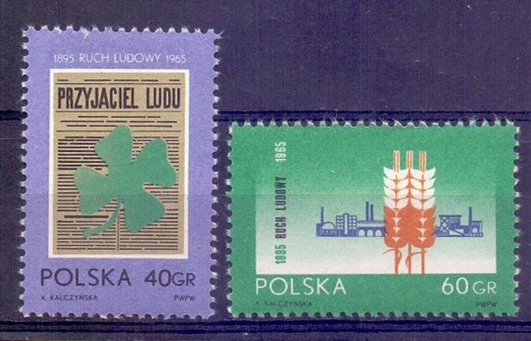 Znaczek Polska 1965 Mi 1585-1586 Fi 1436-1437 Czyste **