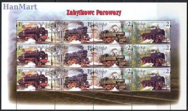 Znaczek Polska 2002 Mi 3997-4000 Fi ark 3847-3850 Czyste **