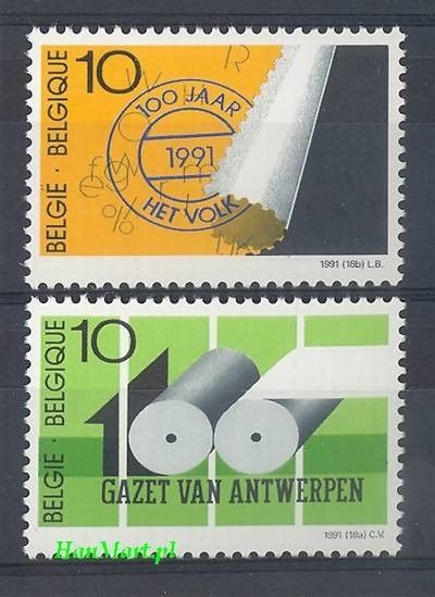 Znaczek Belgia 1991 Mi 2487-2488 Czyste **