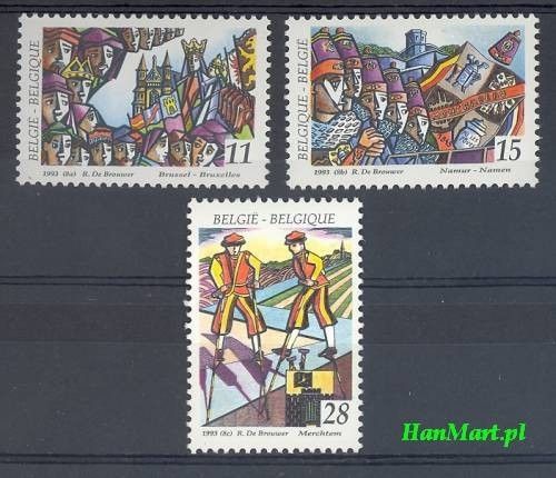 Znaczek Belgia 1993 Mi 2561-2563 Czyste **