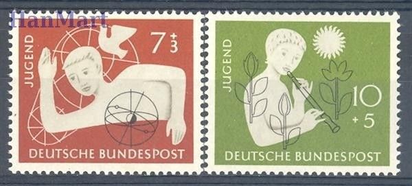 Znaczek Niemcy 1956 Mi 232-233 Czyste **