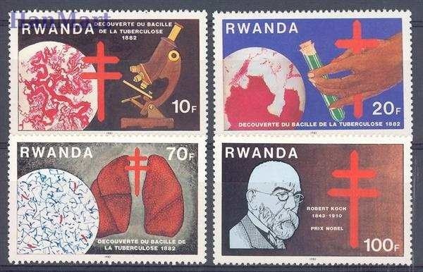 Znaczek Rwanda 1982 Mi 1187-1190 Czyste **