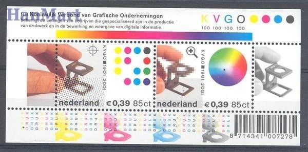 Znaczek Holandia 2001 Mi bl 72 Czyste **