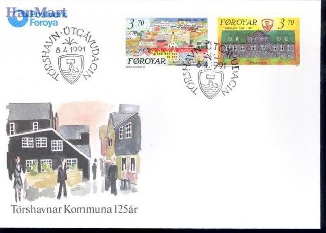 Znaczek Wyspy Owcze 1991 Mi 217-218 FDC