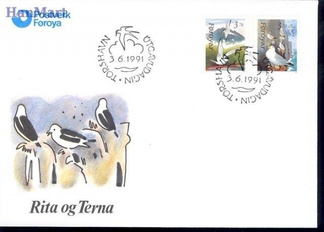 Znaczek Wyspy Owcze 1991 Mi 221-222 FDC