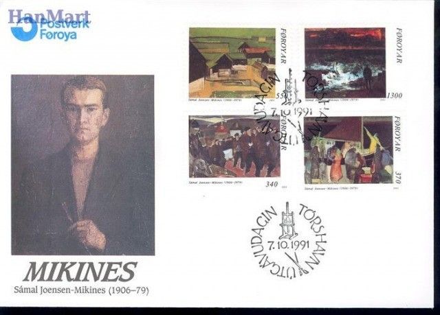 Znaczek Wyspy Owcze 1991 Mi 223-226 FDC