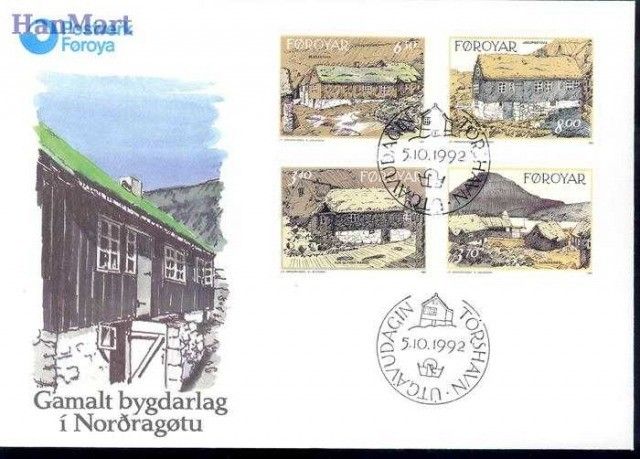 Znaczek Wyspy Owcze 1992 Mi 239-242 FDC