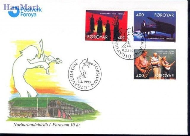 Znaczek Wyspy Owcze 1993 Mi 243-245 FDC