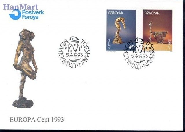 Znaczek Wyspy Owcze 1993 Mi 248-249 FDC