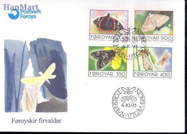 Znaczek Wyspy Owcze 1993 Mi 252-255 FDC