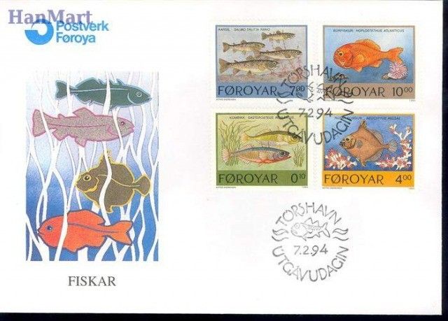 Znaczek Wyspy Owcze 1994 Mi 256-259 FDC