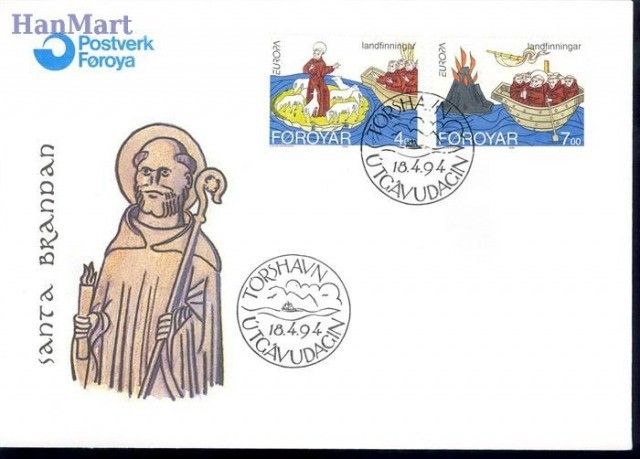 Znaczek Wyspy Owcze 1994 Mi 260-261 FDC