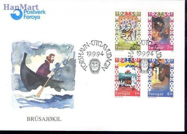 Znaczek Wyspy Owcze 1994 Mi 266-269 FDC