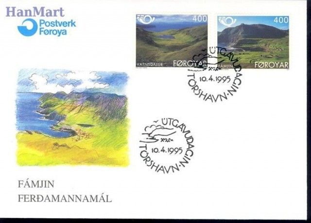 Znaczek Wyspy Owcze 1995 Mi 276-277 FDC