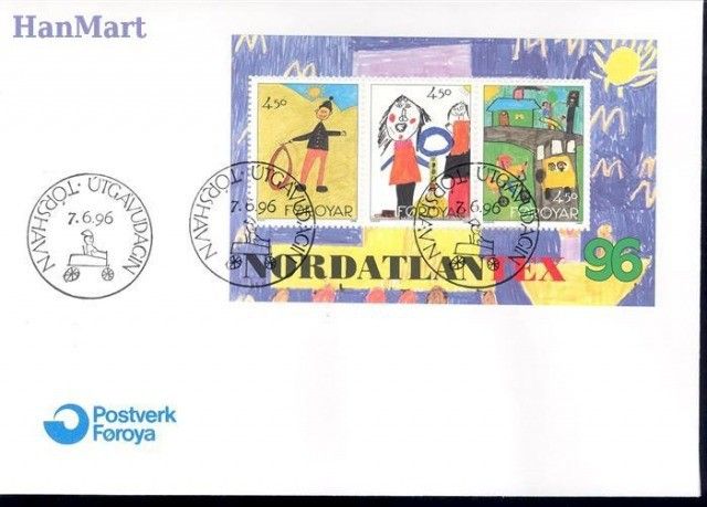 Znaczek Wyspy Owcze 1996 Mi bl 8 FDC