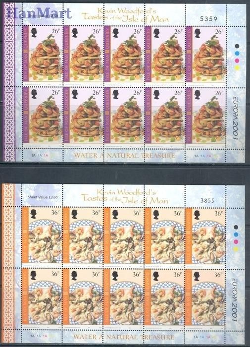 Znaczek Wyspa Man 2001 Mi ark 933-934 Czyste **