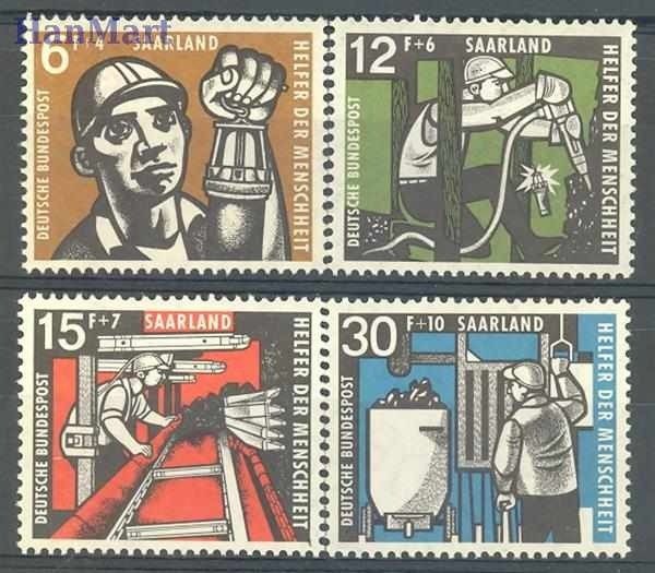 Znaczek Saara 1957 Mi 404-407 Czyste **