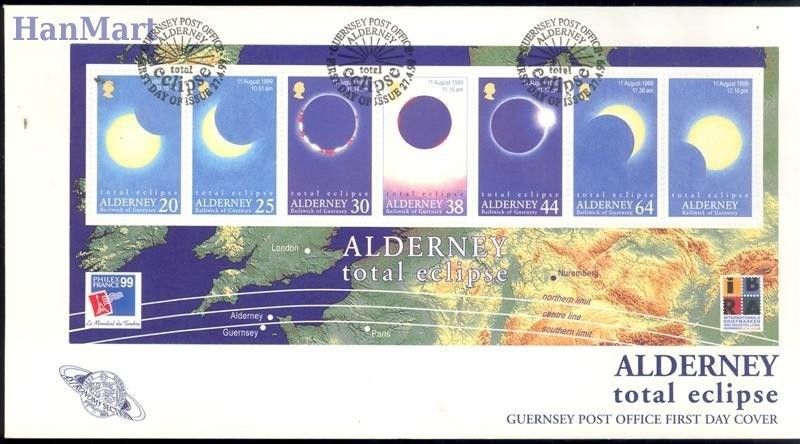 Znaczek Alderney 1999 Mi bl 6 FDC
