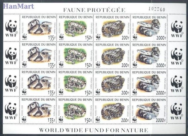 Znaczek Benin 1999 Mi 1159-1162 Czyste **
