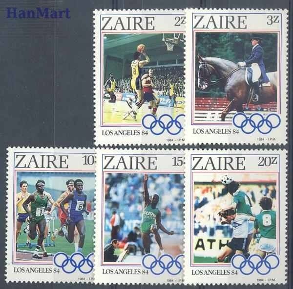 Znaczek Kongo Kinszasa / Zair 1984 Mi 861-865 Czyste **