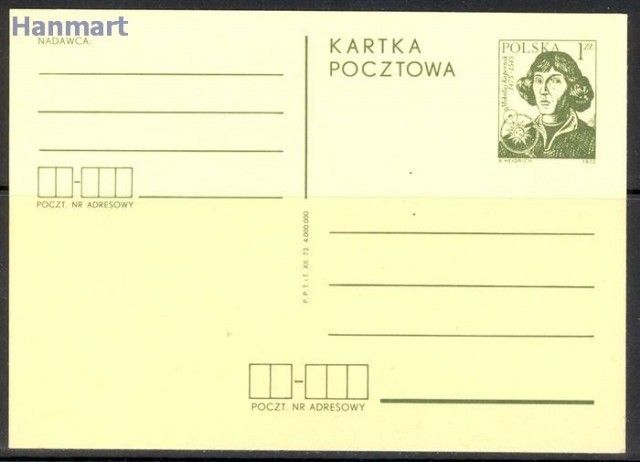 Znaczek Polska 1972 Fi Cp 547 Całostka pocztowa