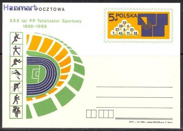 Znaczek Polska 1986 Fi Cp 918 Całostka pocztowa