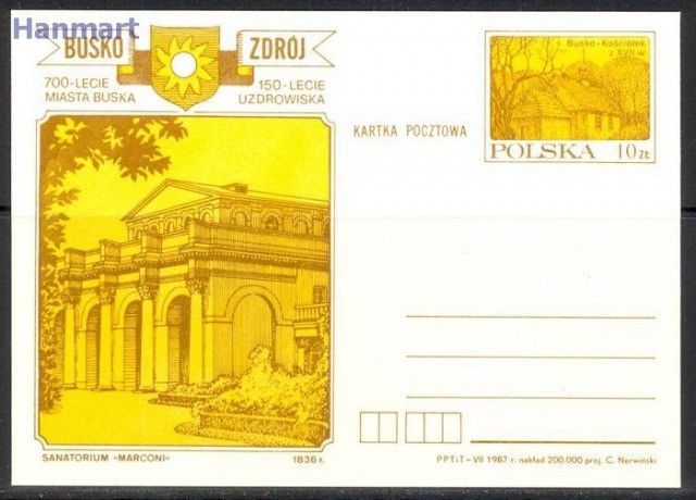 Znaczek Polska 1987 Fi Cp  960 Całostka pocztowa