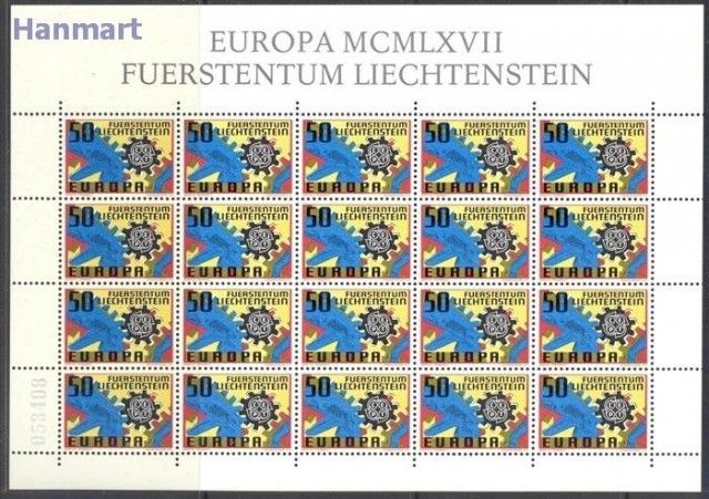 Znaczek Liechtenstein 1967 Mi ark 474 Czyste **